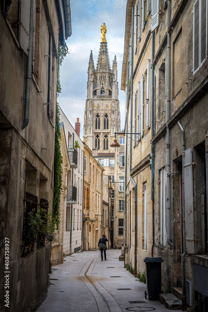 streets of bordeaux city, France