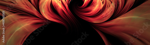 Abstract, illustrations, wallpapers. Red devil fox tail background