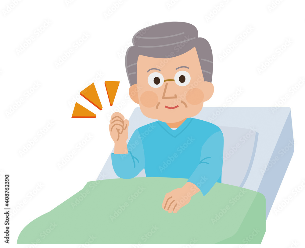 入院 元気になる入院患者の高齢男性 イラスト Stock Vector | Adobe Stock