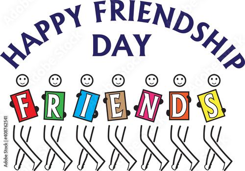 Happy Friendship day greeting card