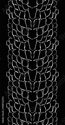 Reptile skin seamless vertical pattern. Animal print background.