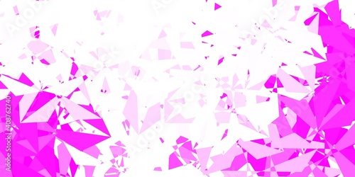 Light pink vector triangle mosaic wallpaper.