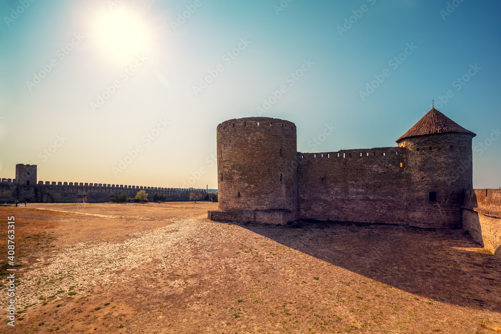 Ancient Akkerman fortress in Bilhorod-Dnistrovskyi city in Odessa region. Ukraine