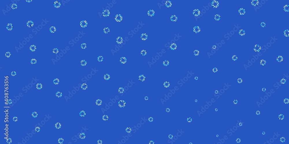 Light blue vector pattern with spheres.