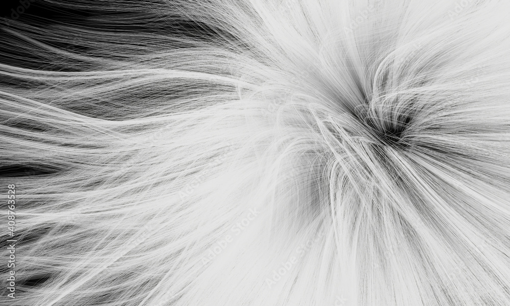 Obraz premium 3D rendered abstract white flowing lines