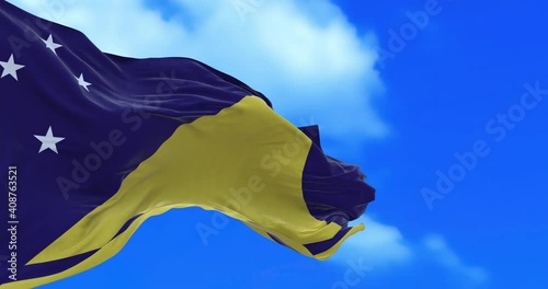 Seamless loop of Tokelau flag. photo