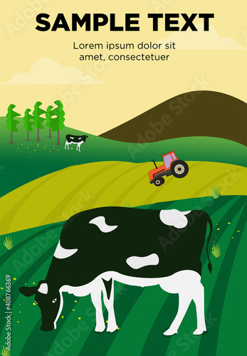 Design template for agriculture or farming brochure