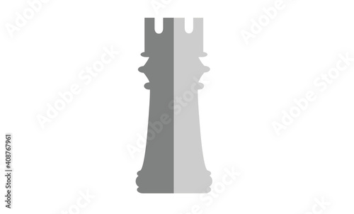 Illustration of the chess figure of the board game