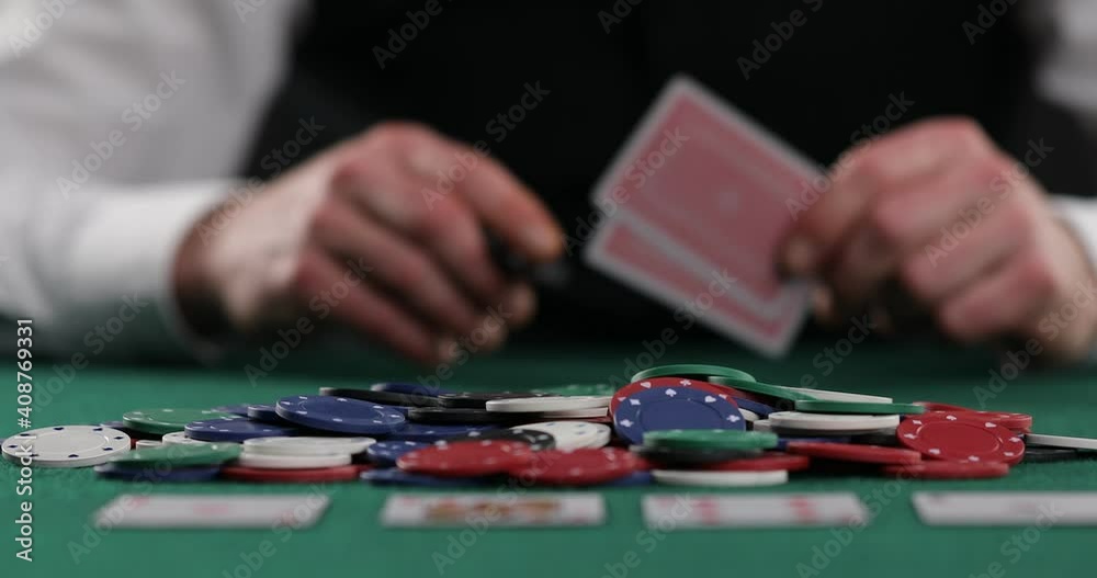 Playing cards in a casino, raising bets with chips. Success and victory. Poker, blackjack, Texas poker. Las Vegas . All in Betting, Stacks of Poker Chips Playing cards in a casino, raising bets with chips. Success and victory. Poker, blackjack, Texas poker. Las Vegas . All in Betting, Stacks of Poker Chips