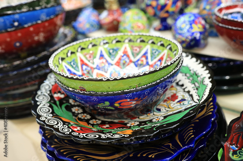 Tableware with oriental ornaments