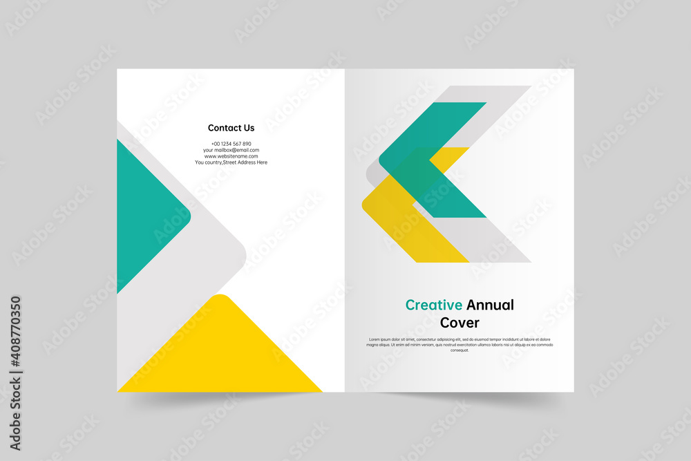 Creative minimalistic company cover vector template