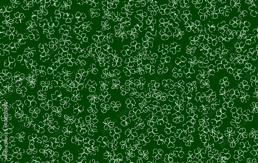 saint patrick's day seamless bicolor pattern shamrock leaves silhouette on green background saint patrick's day seamless bicolor pattern shamrock leaves silhouette on green background