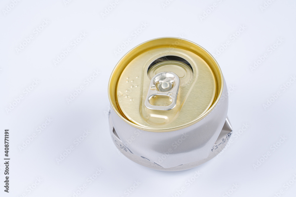 Empty can that was crushed after drinking Empty can that was crushed after drinking