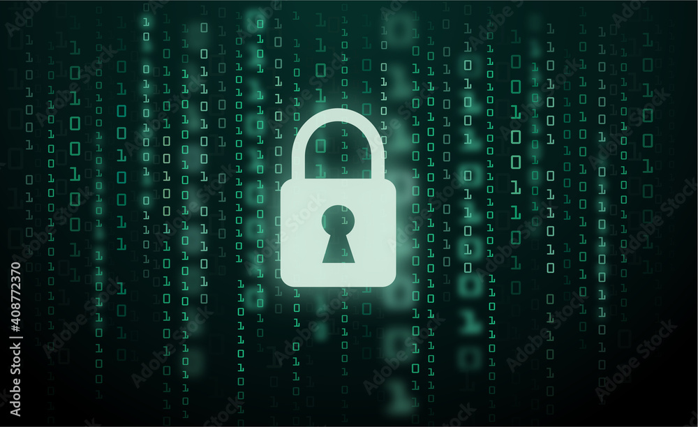 Digital lock guard sign binary code number cyber data background vector illustration eps10 Digital lock guard sign binary code number cyber data background vector illustration eps10