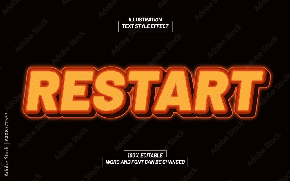 Restart Text Style Effect Restart Text Style Effect