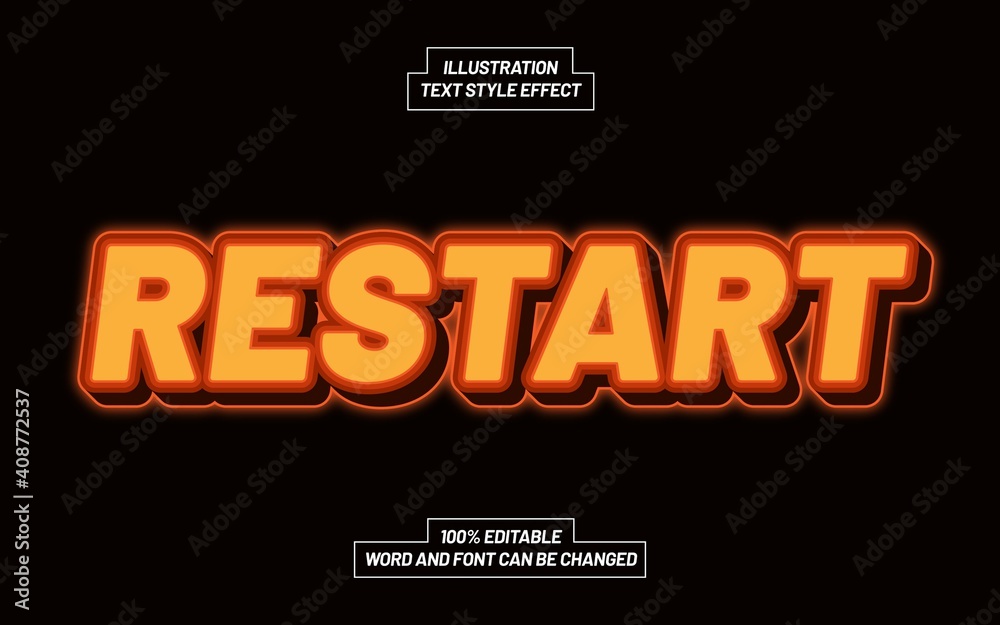 Restart Text Style Effect