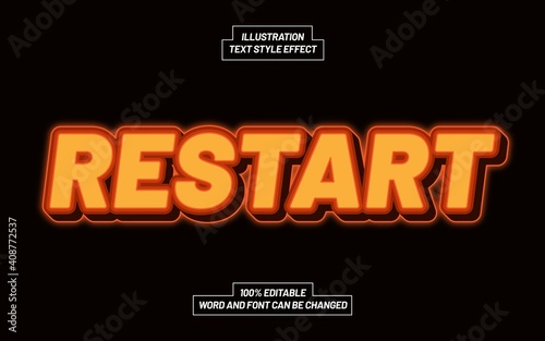 Restart Text Style Effect