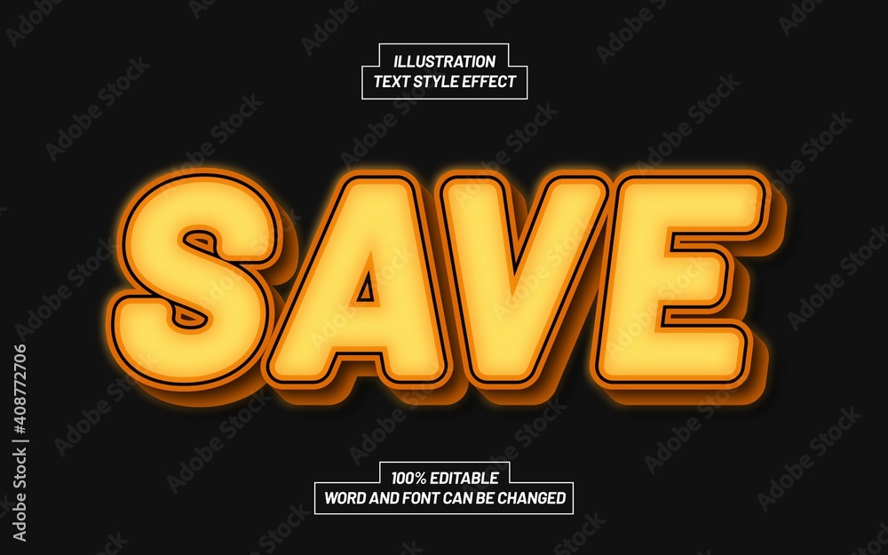 Save Text Style Effect