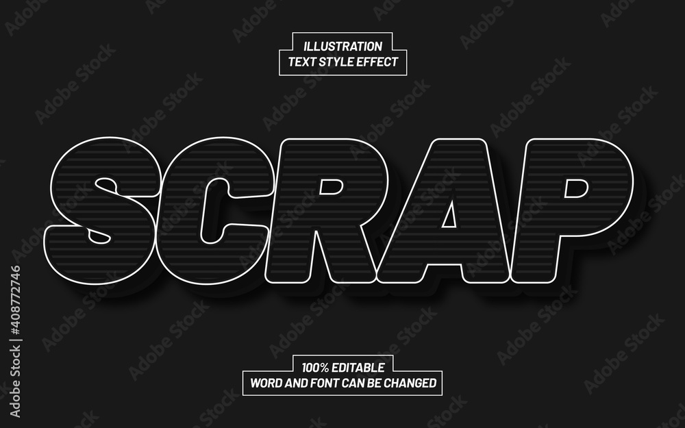 Scrap Text Style Effect