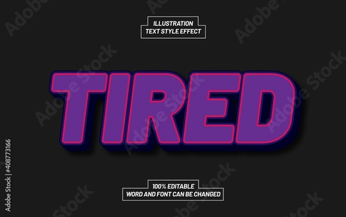 Tired Text Style Effect