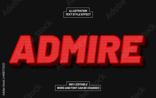 Admire 3D Bold Text Style Effect