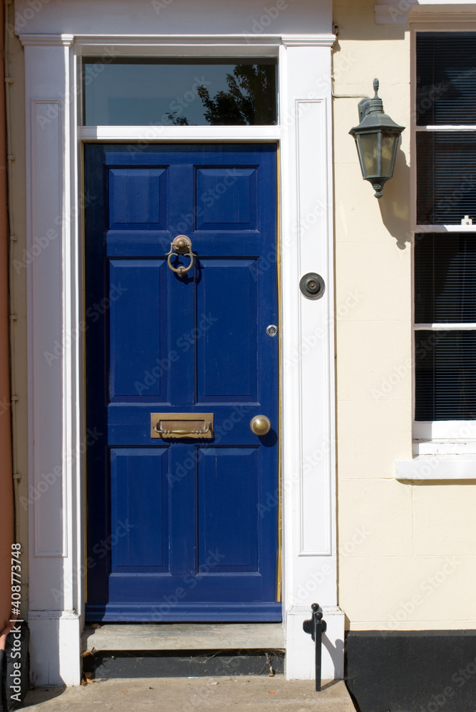 Blue doors, old victorian house