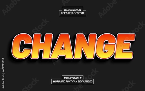 Change Orange Text Style Effect
