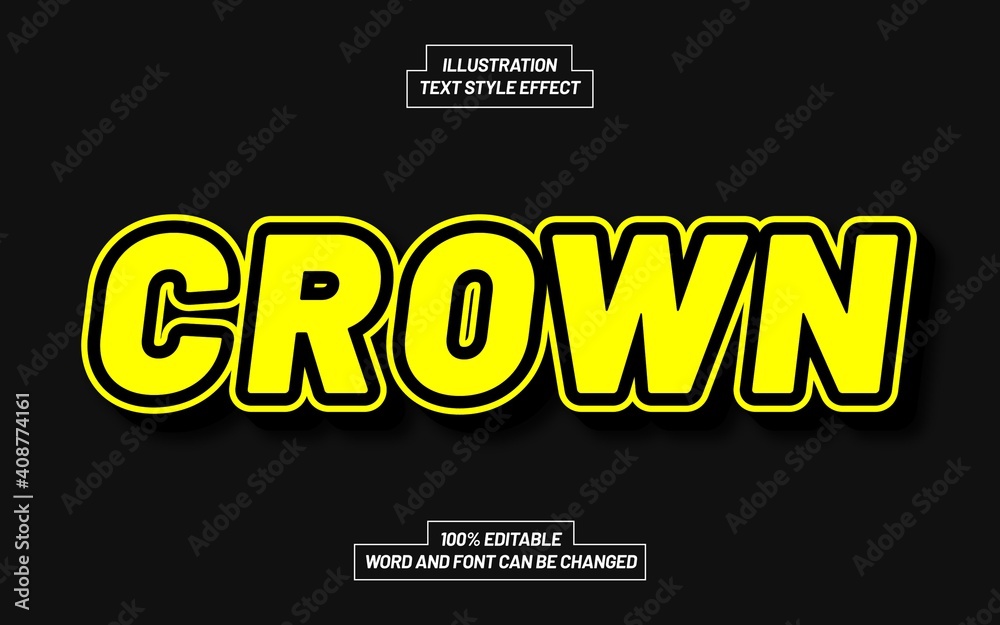 Crown Text Style Effect
