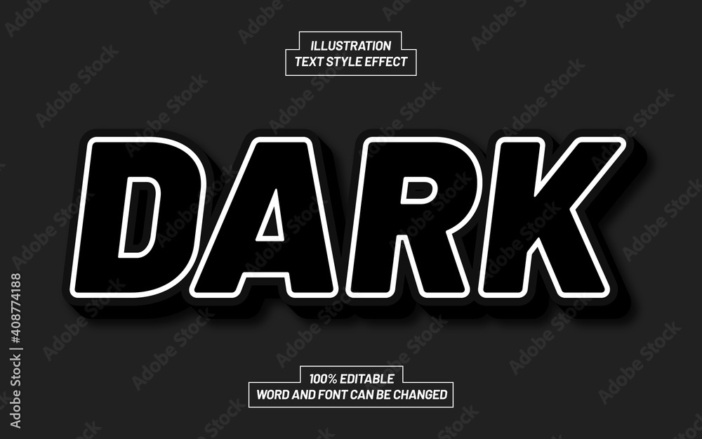 Dark Text Style Effect