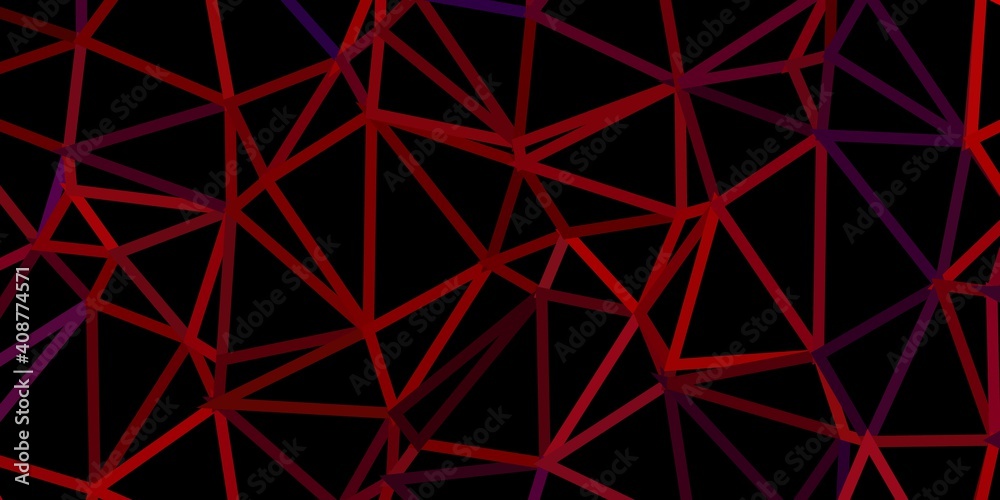 Dark blue, red vector gradient polygon layout. Dark blue, red vector gradient polygon layout.