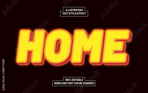 Home Light Text Style Effect