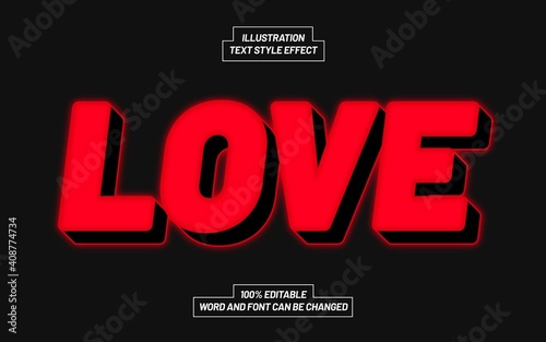 Love Text Style Effect