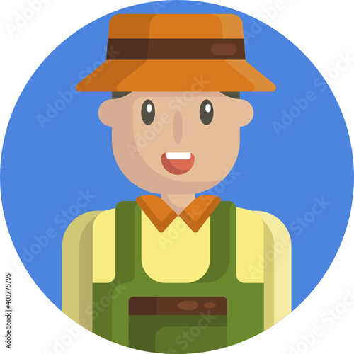 Gardening Icon. Farmer Icon. Vector Illustration.