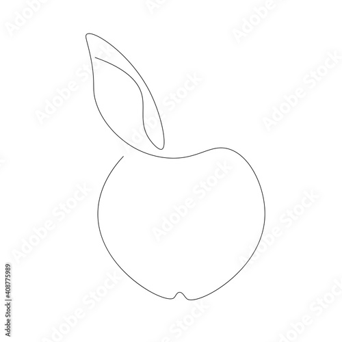 Apple fruit on white background. Vector illustration