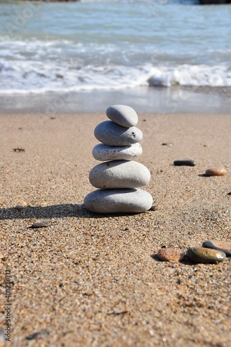 High quality image. Photograph of some stones in balance. Image of calm and balance.