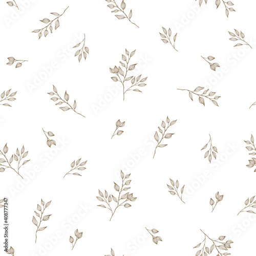 Simple leaves repeat pattern