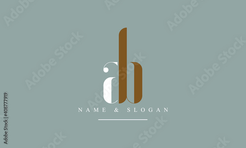 ab ba a b abstract vector logo monogram template