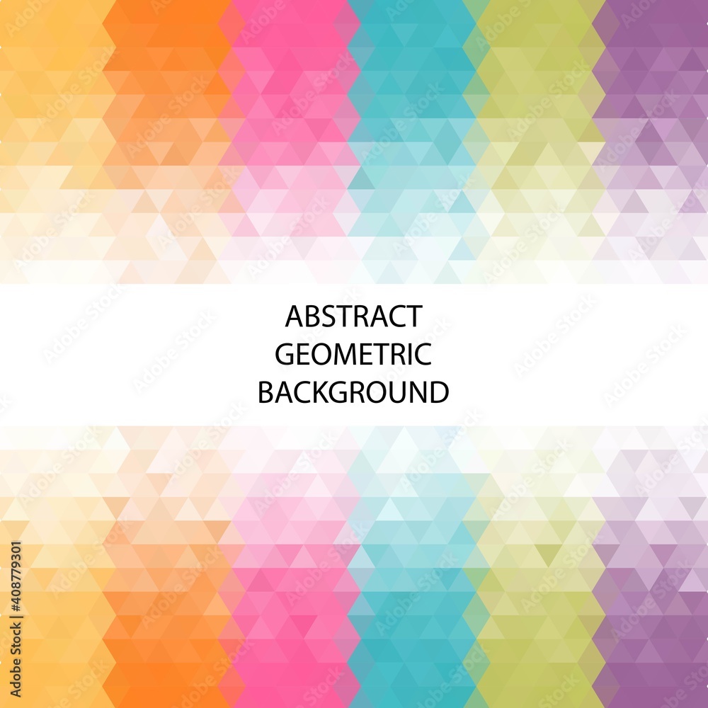 Colored triangles. Layout, template. Abstract vector background. Design element