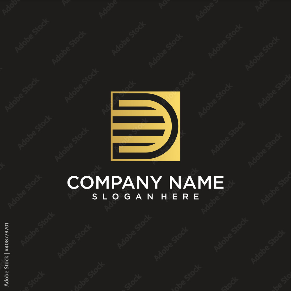 Inspirational letter d monogram logo design with modern concept gold colour Premium Vector. part 11 Inspirational letter d monogram logo design with modern concept gold colour Premium Vector. part 11
