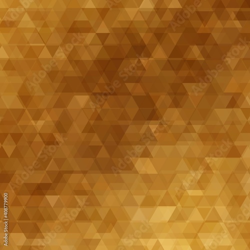 Gold vector polygonal pattern. Geometric background. Triangle. Mosaic gradient