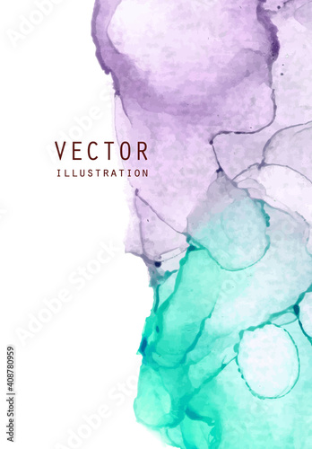 Alcohol ink vector texture. Fluid ink abstract background.