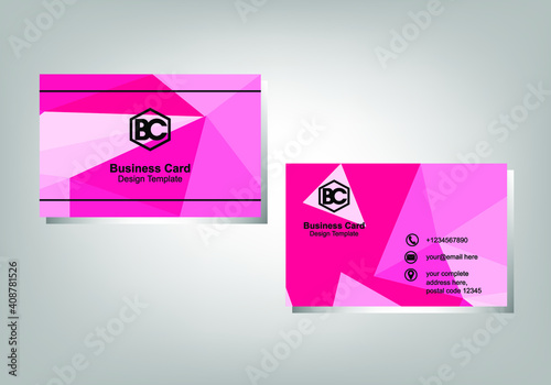 Polygonal Abstract Background. Business Design Card Templates.