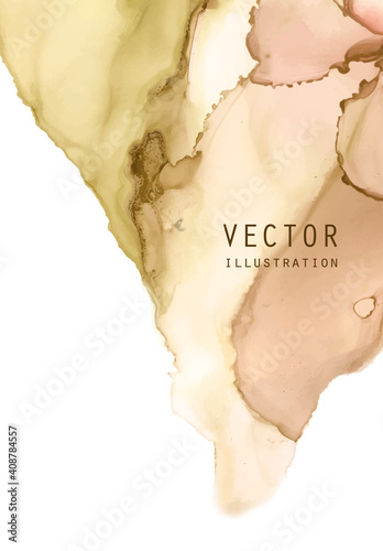 Alcohol ink vector texture. Fluid ink abstract background.