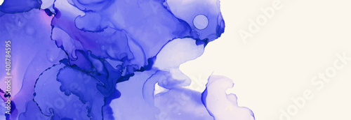 Alcohol ink vector texture banner. Fluid ink abstract background.