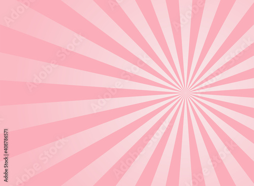 Sunlight glow horizontal background. Pink color burst background.