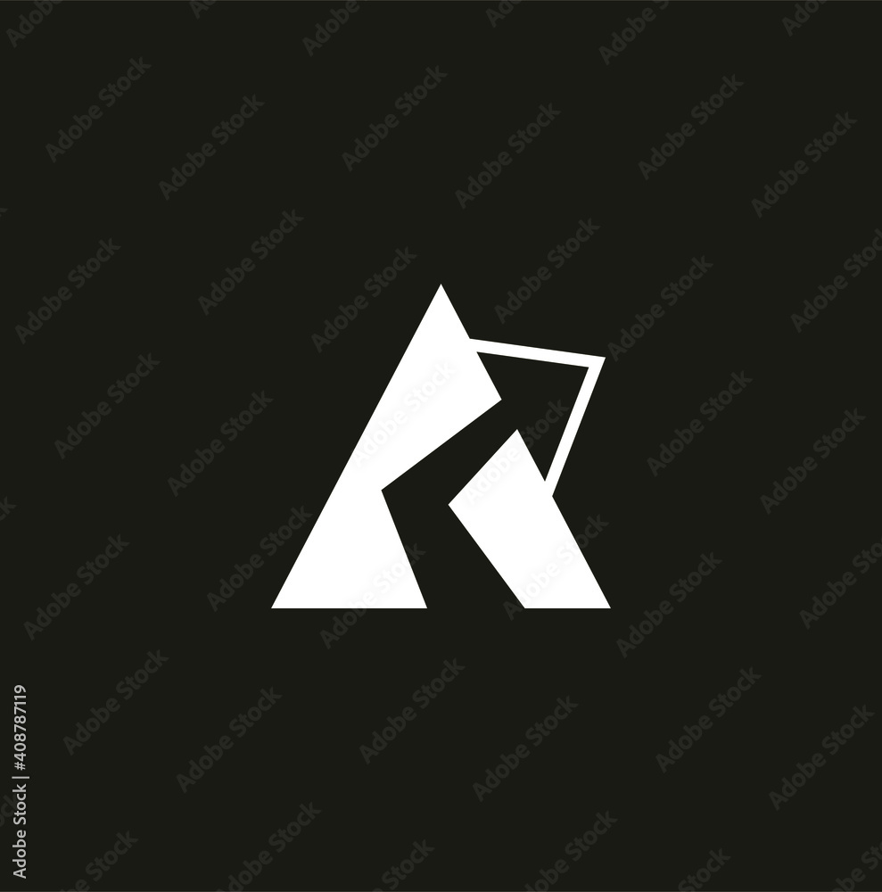 Initial letter A with arrow logo vector design template Initial letter A with arrow logo vector design template