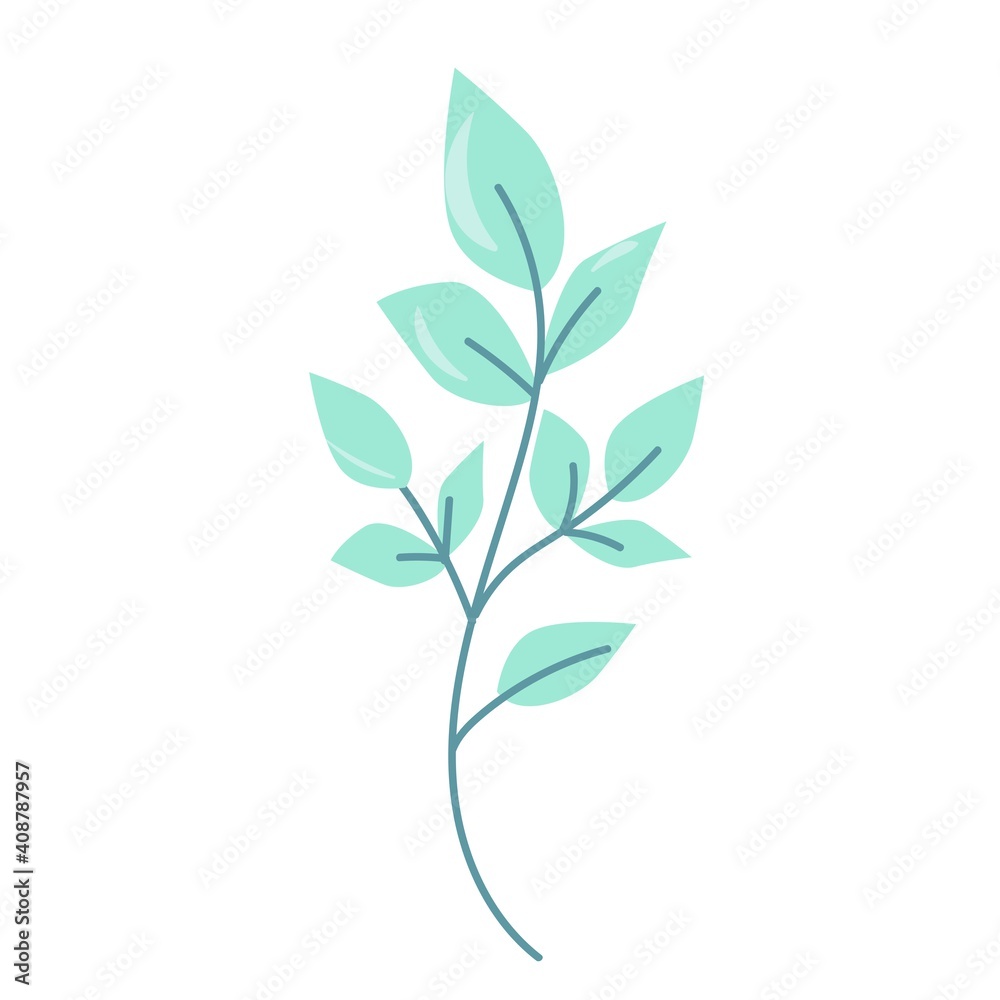 Plain flower or Plant. Decor element in pastel colors. vector illustration drawn in cartoon style isolated on white background Plain flower or Plant. Decor element in pastel colors. vector illustration drawn in cartoon style isolated on white background