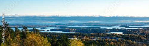 Autumn view in city of Falun, Dalarna, Sweded