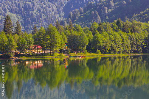 Karagöl, which is 25 kilometers away from Artvin's Borcka district, is flooded by nature lovers.
 photo