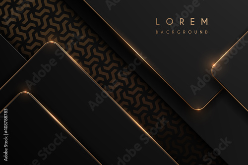 Abstract black and gold luxury background